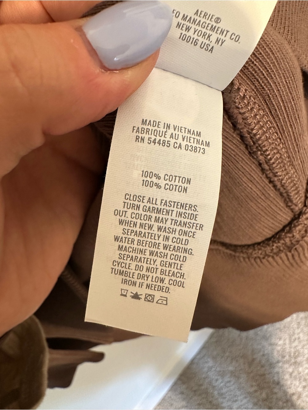 aerie Ribbed Henley Hoodie in Brown - Picture 5 of 7